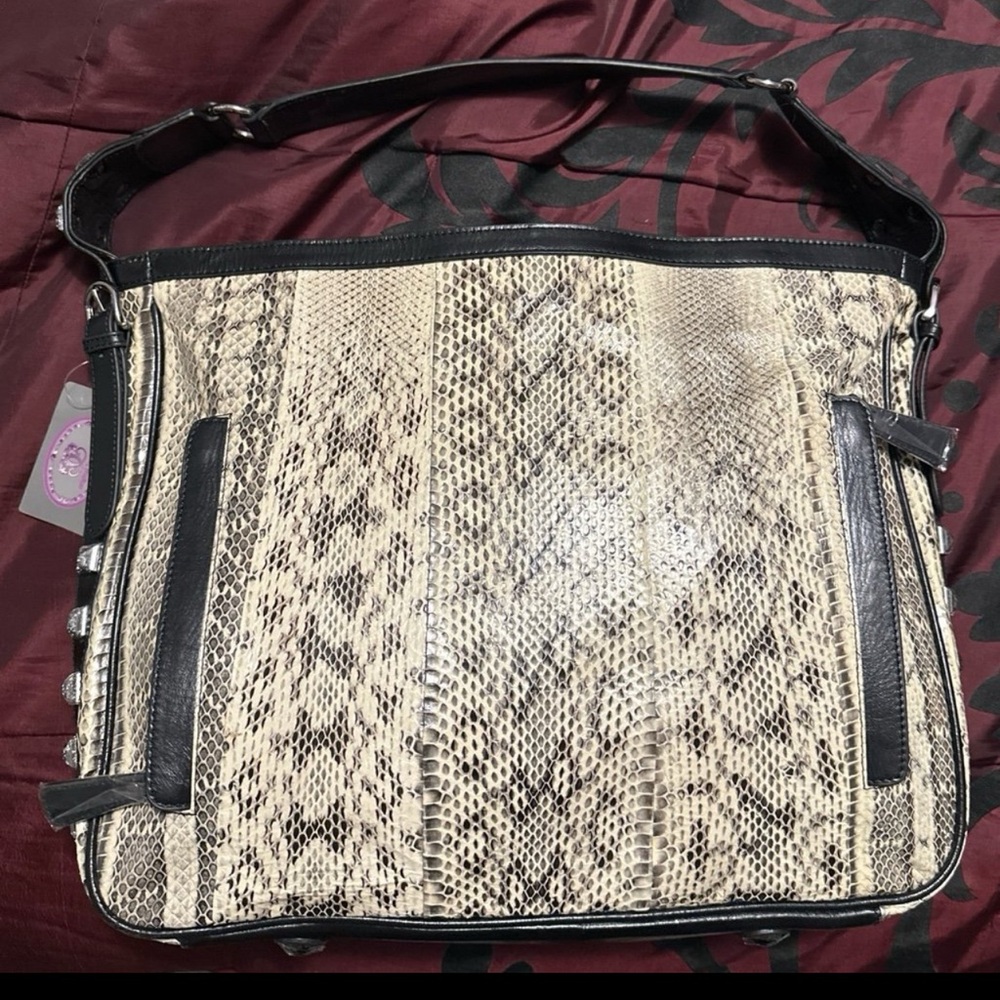 Sharif snakeskin handbag